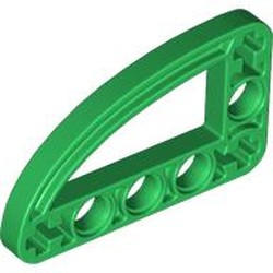 LEGO part 32250 Technic Beam 3 x 5 L-Shape with Quarter Ellipse Thin in Dark Green/ Green