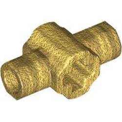 LEGO part 24122 Large Figure Weapon Lightsaber Hilt with Axle Hole and Two Bar Holders in Warm Gold/ Pearl Gold