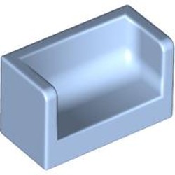 LEGO part 23969 Panel 1 x 2 x 1 with Rounded Corners and 2 Sides in Light Royal Blue/ Bright Light Blue