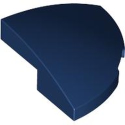 LEGO part 5852 Brick Round Corner, Curved 2 x 2 x 2/3 Quarter Circle in Earth Blue/ Dark Blue