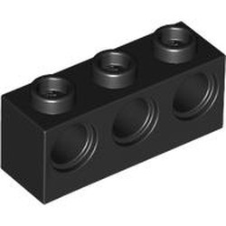 LEGO part 5565 Technic Brick 1 x 3 [3 Pin Holes] in Black