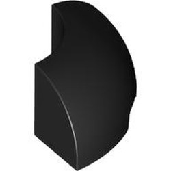 LEGO part 5924 Brick Round Corner 2 x 2 x 1 in Black