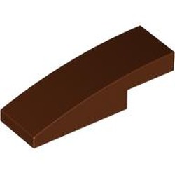 LEGO part 7302 Slope Curved 3 x 1 x 2/3 in Reddish Brown