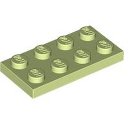 LEGO part 3020 Plate 2 x 4 in Spring Yellowish Green/ Yellowish Green