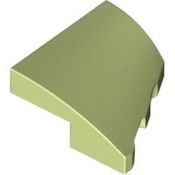 LEGO part 5095 Slope Curved 2 x 2 with Stud Notch Left in Spring Yellowish Green/ Yellowish Green