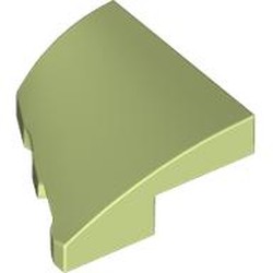 LEGO part 5093 Slope Curved 2 x 2 with Stud Notch Right in Spring Yellowish Green/ Yellowish Green