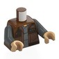 Torso, Jacket, Pockets, Dark Bluish Grey Shirt print, Dark Bluish Gray Arms, Warm Tan Hands