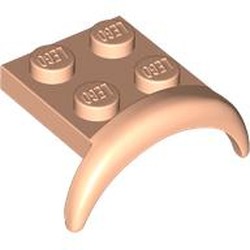 LEGO part 49097 Wheel Arch, Mudguard 2 x 3 x 1 1/3 with 2 x 2 Plate in Light Nougat