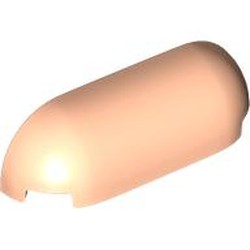 LEGO part 4045 Brick Curved 1 x 4 x 1 Rounded Ends in Light Nougat