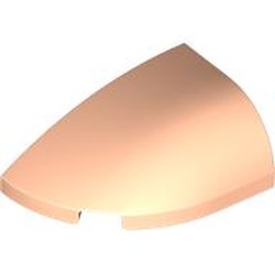 LEGO part 6822 Slope Curved 3 x 2 Beveled with Stud Notch Left in Light Nougat