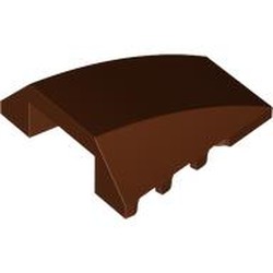 LEGO part 47753 Wedge Curved 4 x 4 No Top Studs in Reddish Brown