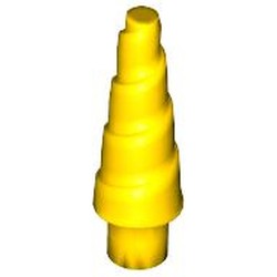LEGO part 89522 Creature Body Part, Horn (Unicorn) in Bright Yellow/ Yellow
