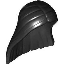 LEGO part 41612 Hair Long and Straight, Center Parted in Black