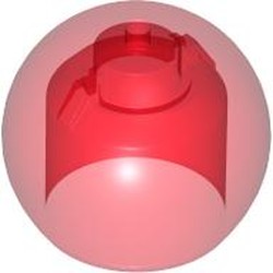 LEGO part 51283 Helmet Round Sphere with Small Hole in Transparent Red/ Trans-Red