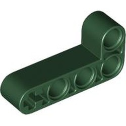 LEGO part 32140 Technic Beam 2 x 4 L-Shape Thick in Earth Green/ Dark Green