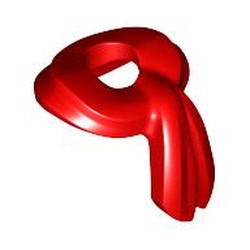 LEGO part 7842 Minidoll Neckwear Scarf Wrapped Around Neck in Bright Red/ Red