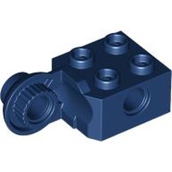 LEGO part 48171 Technic Brick Special 2 x 2 with Pin Hole, Rotation Joint Ball Half [Vertical Side] in Earth Blue/ Dark Blue