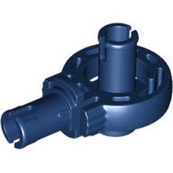 LEGO part 47455 Technic Rotation Joint Ball Loop with Two Perpendicular Pins with Friction in Earth Blue/ Dark Blue