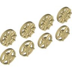 LEGO part 18978 Wheel Covers 5 Spoke and 10 Spoke - for Wheel 18976 in Brick Yellow/ Tan