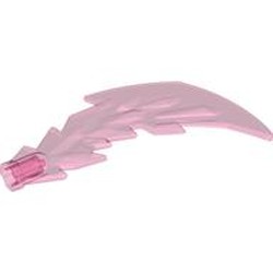 LEGO part 7776 Wave / Lightning 5 x 6 with Axle Hole in Transparent Medium Reddish Violet/ Trans-Dark Pink