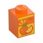 Brick 1 x 1 with Orange Juice Box print