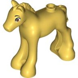 LEGO part 11241pr0011 Animal, Horse / Foal with print in Ochre Yellow