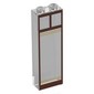 Brick 1 x 2 x 5 without Side Supports with Reddish Brown Windows, Gold Stripes print