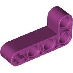 LEGO part 32140 Technic Beam 2 x 4 L-Shape Thick in Bright Reddish Violet/ Magenta