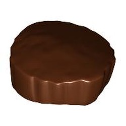 LEGO part 25379 Hair Flat Top, Short with Straight Even Side Sections in Reddish Brown