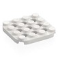 Plate 4 x 4 with Rounded Corners, Pin Holes between Studs