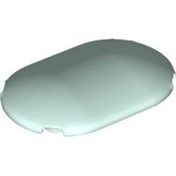 LEGO part 7871 Brick Round, Curved 4 x 6 x 2/3 in Aqua/ Light Aqua