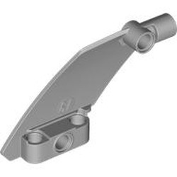 LEGO part 80268 Technic Panel Curved 5 x 7 Parallelogram Right in Medium Stone Grey/ Light Bluish Gray