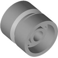 LEGO part 5806 Wheel 11 x 11 with Pin Hole, Stud in Medium Stone Grey/ Light Bluish Gray