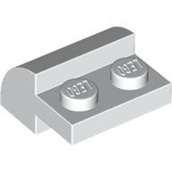 LEGO part 5854 Slope Curved 2 x 2 with 1 x 2 Cutouts in White
