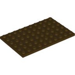 LEGO part 3033 Plate 6 x 10 in Dark Brown