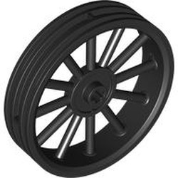 LEGO part 7877 Wheel 56 x13 with Spokes in Black