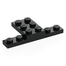 LEGO part 7863 Plate 1 x 6 Double with 2 x 3 Extension in Black