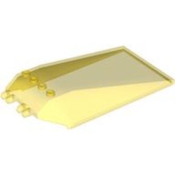 LEGO part COCKPIT 6X12X2 W. COMBI HINGE in Transparent Yellow (6576509|51477)
