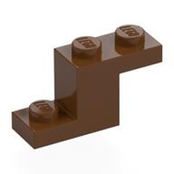 LEGO part 7891 Bracket 1 x 3 x 1 1/3 in Reddish Brown