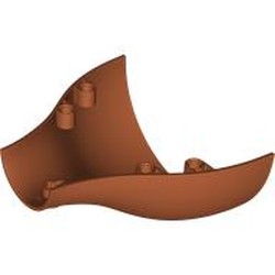 LEGO part 7345 Technic Panel Bell, Half Curve 10 x 11 x 5 1/2 in Dark Orange