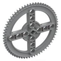 LEGO part 7861 Technic Gear 64 in Medium Stone Grey/ Light Bluish Gray