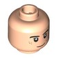 Minifig Head Mike Wheeler, Black Eyebrows, Freckles, Crooked Smile, Stare / Angry