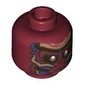Minifig Head Vecna, Dark Purple/Gold/Dark Brown/Nougat Vines
