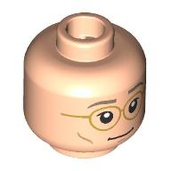 LEGO part 28621pr9525 Minifig Head Henry Creel with print in Light Nougat