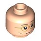 Minifig Head Henry Creel, Gold Glasses, Dark Tan Eyebrows, Cheek Lines