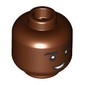 Minifig Head Lucas Sinclair, Black Eyebrows, Open Mouth Crooked Smile / Scowl