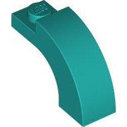 LEGO part 5843 Brick Arch 1 x 3 x 1 2/3 Curved Top in Bright Bluish Green/ Dark Turquoise