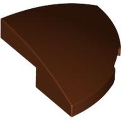 LEGO part 5852 Brick Round Corner, Curved 2 x 2 x 2/3 Quarter Circle in Reddish Brown