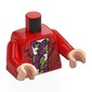 Torso, Jacket, White Shirt with Dark Pink/Lime Shapes print, Red Arms, Light Nougat Hands