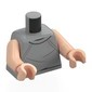 Torso, Shirt with Dark Bluish Grey Creases print, Light Nougat Arms and Hands